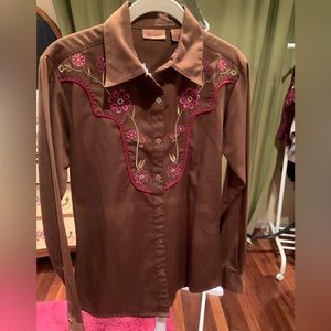 Wrangler size XS ,cowboy shirt snap front